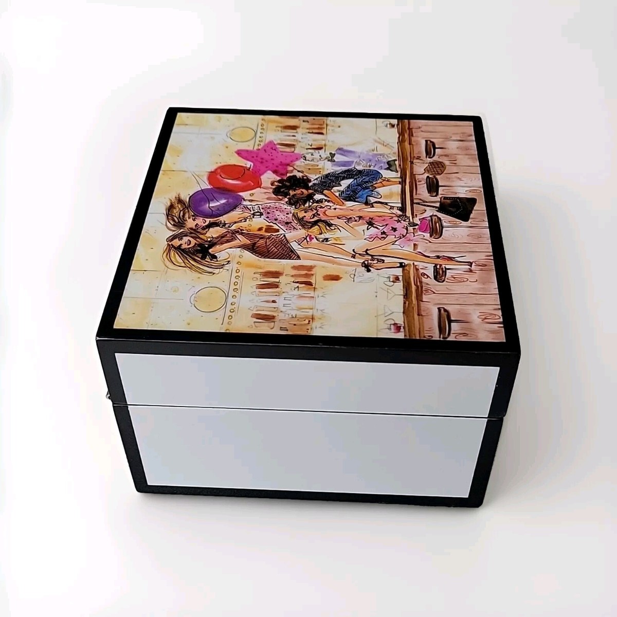 HENRI BENDEL COLLECTIBLE JEWELRY BOX PARTY GIRLS-RARE - No