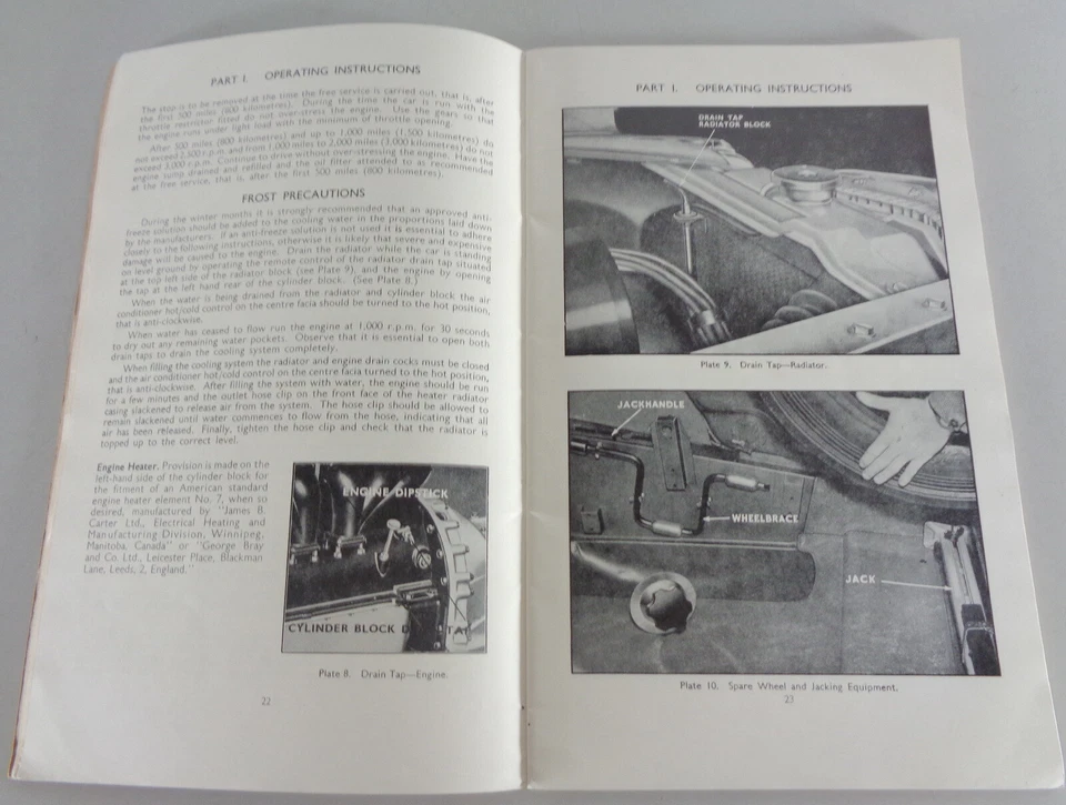 Manuale Di Istruzioni Jaguar 3 1/2 / 3,5 Litri Mark VII / Mk. 7 Tipo M Dal 1954 - Immagine 4 di 4