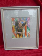 Bello, Vecchio Dipinto__Erotico Donne - Ritratto __ Dipinto su Seta __ Firmato