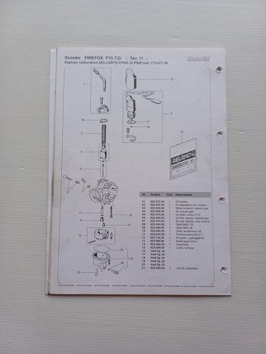 Malaguti 50 FIREFOX F15 Twin Disc AGGIORNAMENTO catalogo ricambi originale - Picture 4 of 4