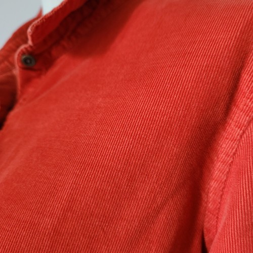 J.Jill Corduroy Button-Down Shirt Long Sleeve Orange-Red 100% Cotton Women's LP - Picture 4 of 11