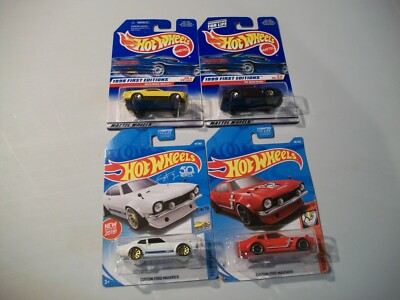 Hot Wheels '98 & '99 1st Ed MUSTANGs & Factory Fresh 2 CUSTOM FORD MAVERICK's