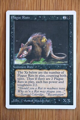 Plague Rats / Unlimited *MP Moderate Play* (English Magic the