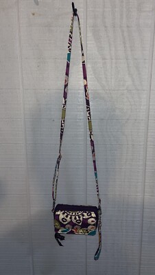 Vera Bradley Plum Crazy Crossbody Wristlet Wallet