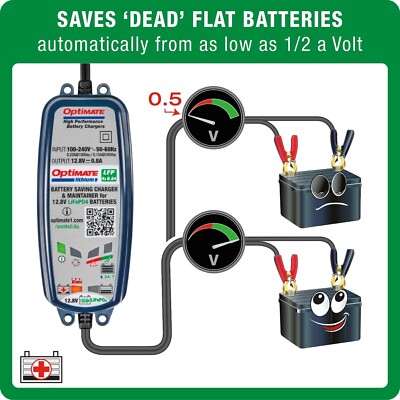TM-471 OptiMate 4s 0.8A Lithium Battery Charger Maintainer 12.8V