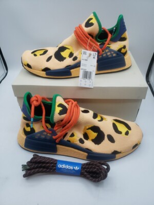 Adidas Men's HU NMD Originals Size 10. Orange Black Animal Print HP3221  Pharrel | eBay