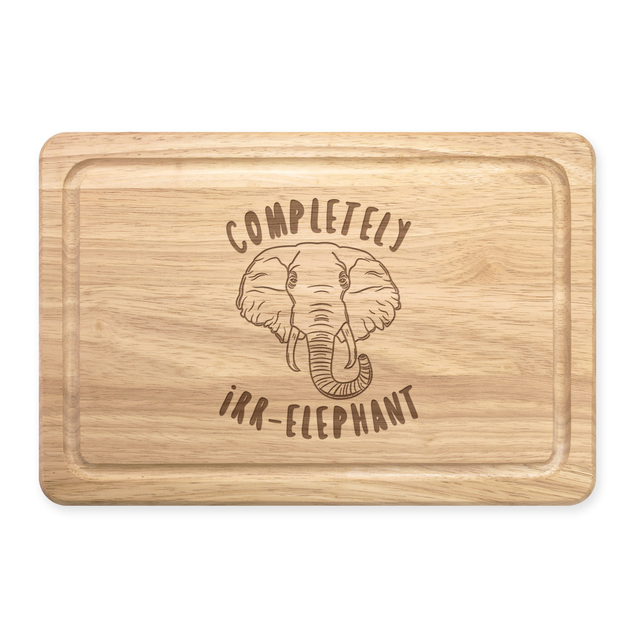 Completely Irr-Elephant Rectangular Wooden Chopping Board - Funny Joke Animal