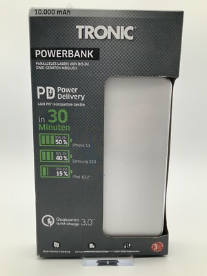Powerbank 10000mAh USB Typ C Qualcomm  Quick Charge  3.0 Tronic NEU & OVP