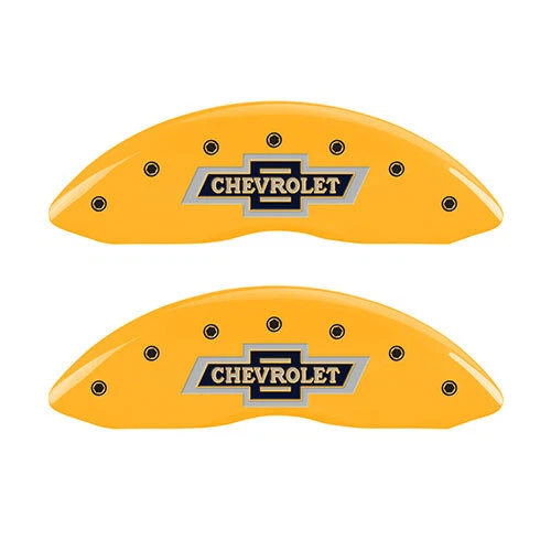 Cubiertas de pinza de freno MGP 2011-2019 "Chevrolet" Silverado 2500 HD delanteras traseras Ylw Foto 2 de 4