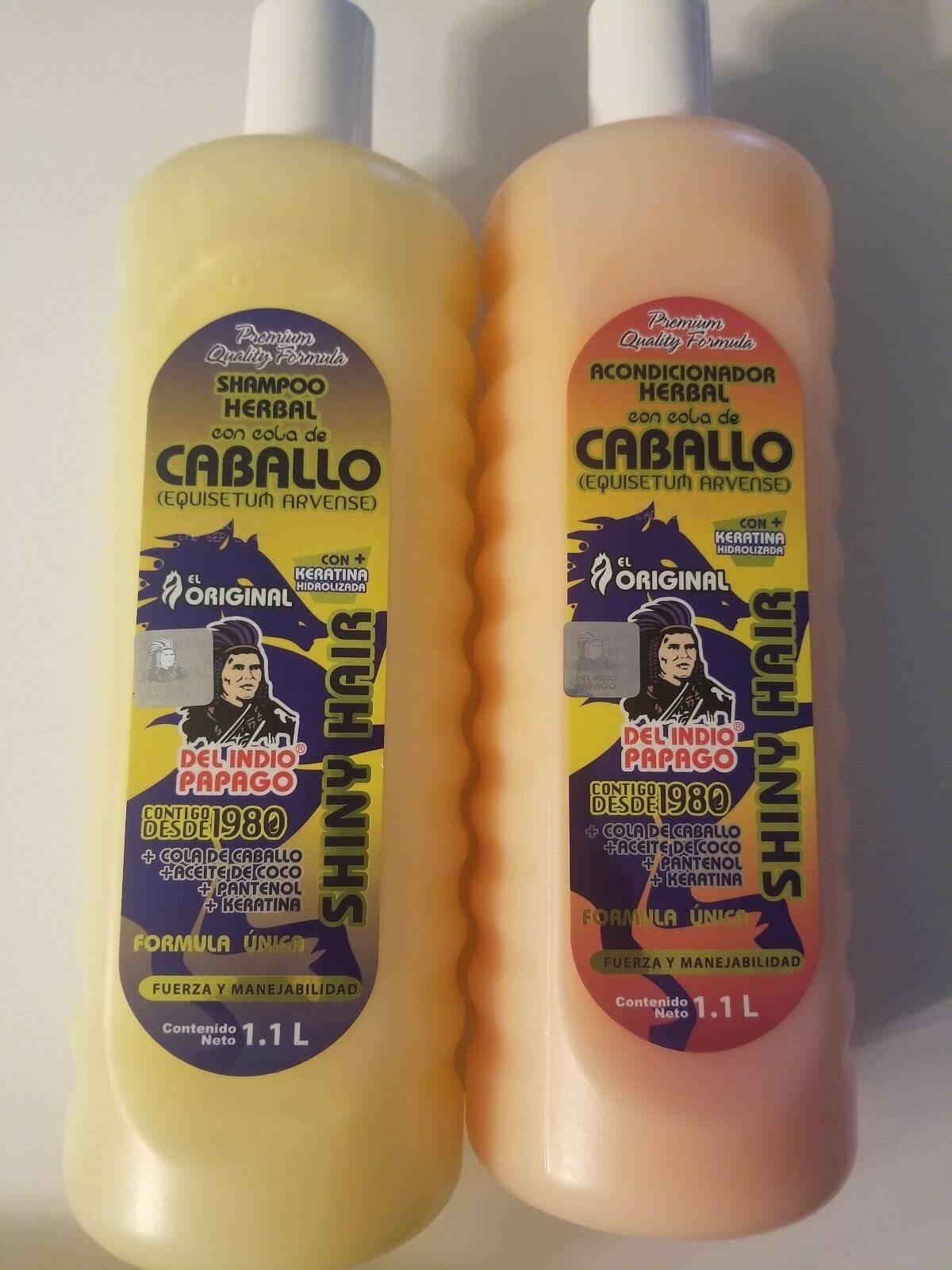 DEL INDIO PAPAGO SHAMPOO + ACONDICIONADORCON COLA DE CABALLO 1.1 L