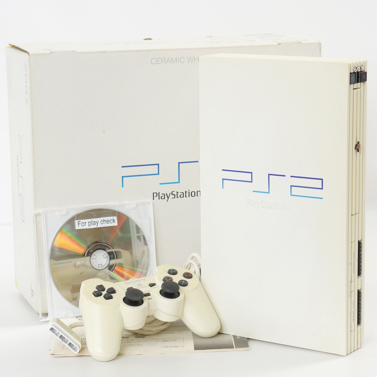PS2 CERAMIC WHITE Console SCPH-50000 CW Tested System PS2 CERAMIC WHITE Console SCPH-50000 CW Tested System