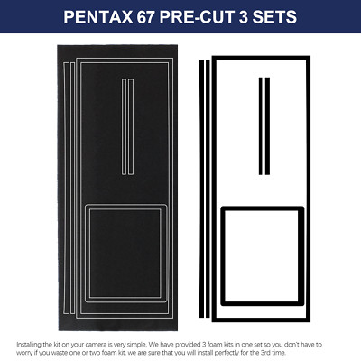 3x Pre-Cut Custom Light Seal Foam Sponge Kits For Pentax 67 6x7 Film Camera US