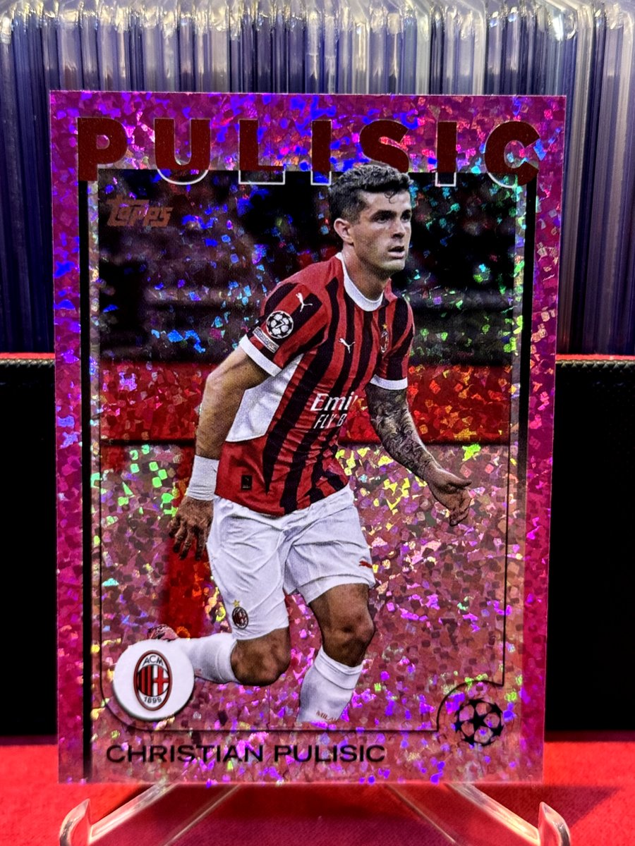 2024-25 Topps UEFA Christian Pulisic PINK SPARKLE USA AC Milan | eBay