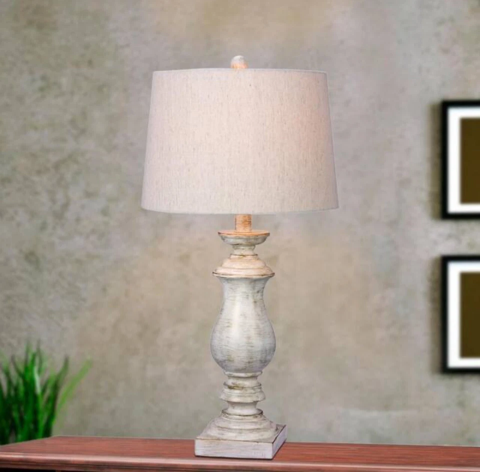 Fangio Lighting 29,5 дюйма Настольная лампа из белой смолы - Изображение 2 из 2