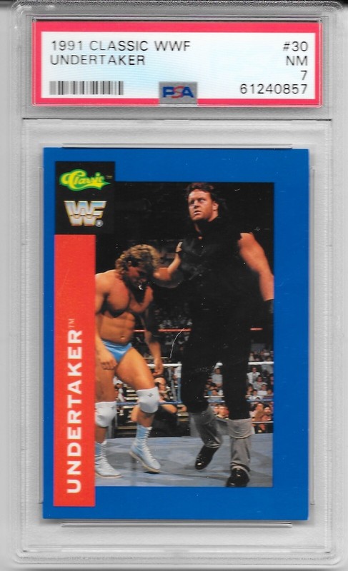 1991 Classic WWF Wrestling The Undertaker PSA 7 RC #30 LOW POP WWE WCW