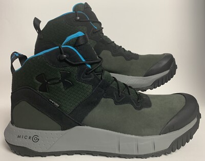 Under Armour Men's UA Micro G Valsetz Mid Leather WP Boots 3024334-300 Size 14