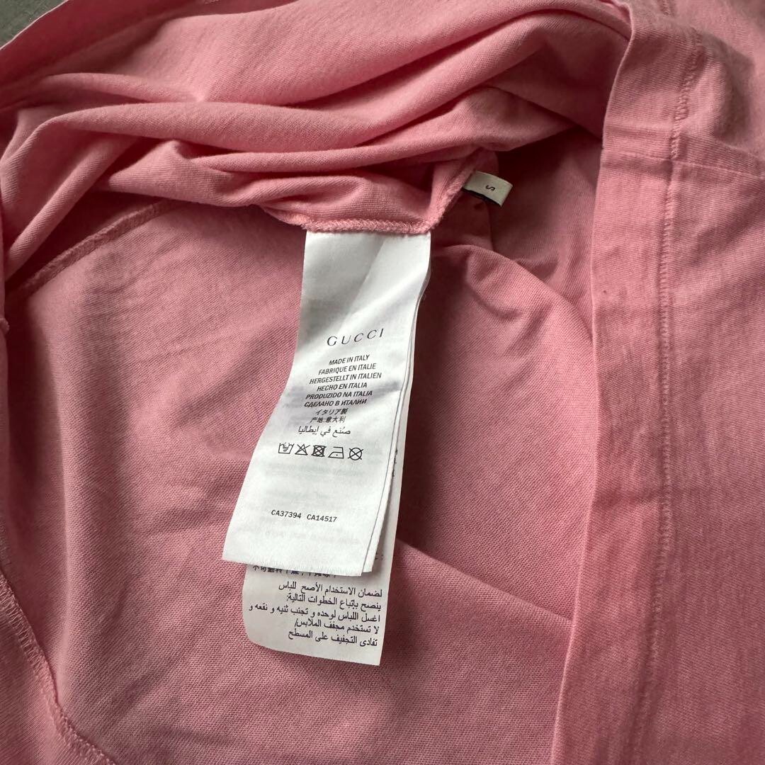 Gucci T Shirt Tennis Logo 20SS Pink S Size Used From Japan