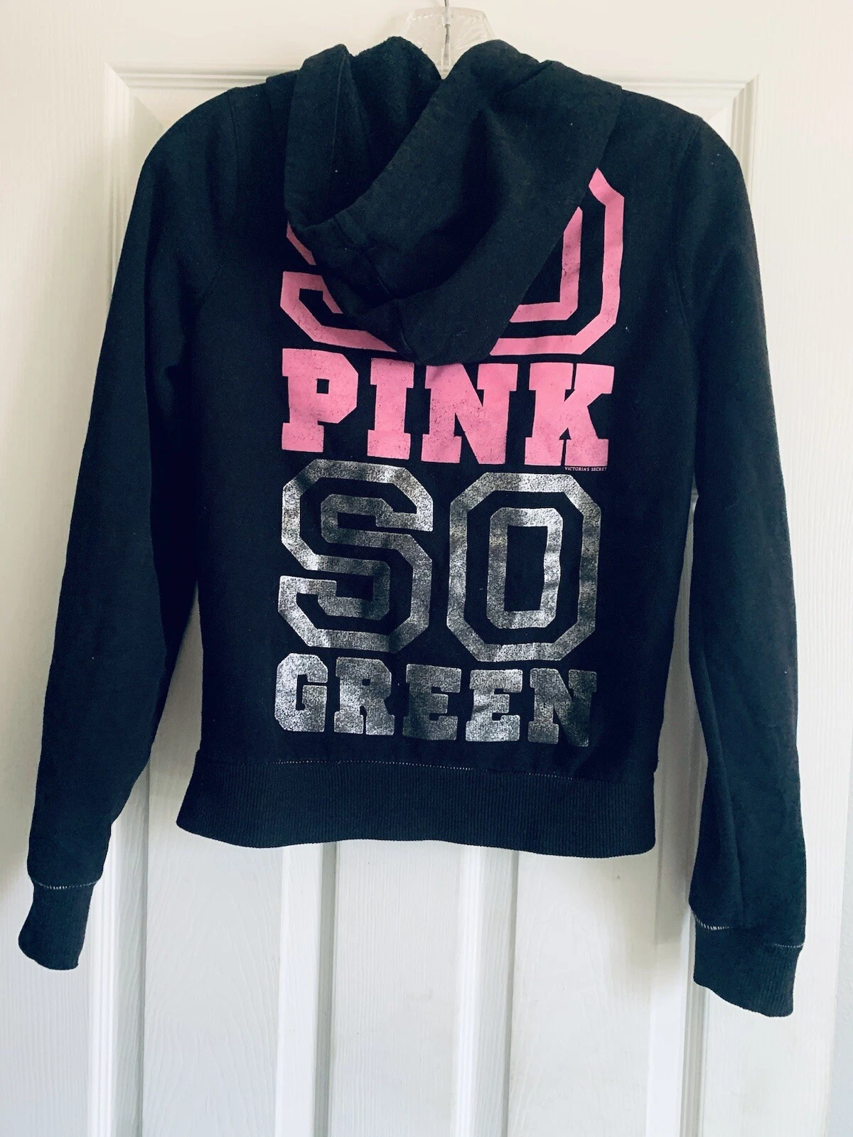 UNDERCOVER Felpa con cappuccio atletica Victoria's Secret ROSA Campus cerniera intera taglia small