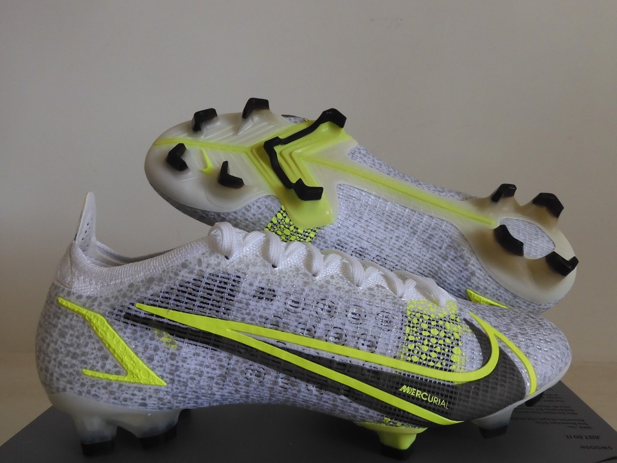 Nike Mercurial Vapor 14 Elite Fg White-Black-Silver-Volt Sz Nike Mercurial Vapor 14 Elite Fg White-Black-Silver-Volt Sz