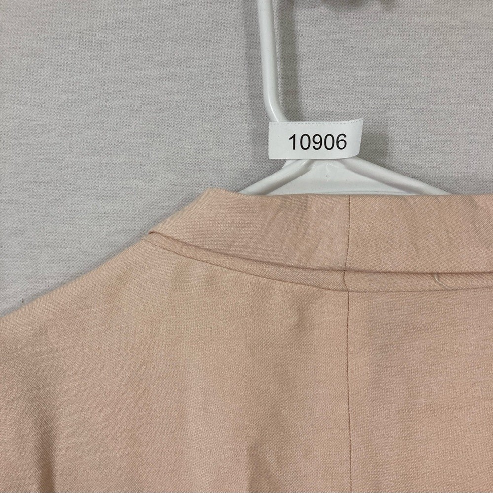 LC Lauren Conrad Peach Soft Lightweight Ruffle Sleeve Open Front Blazer size 16