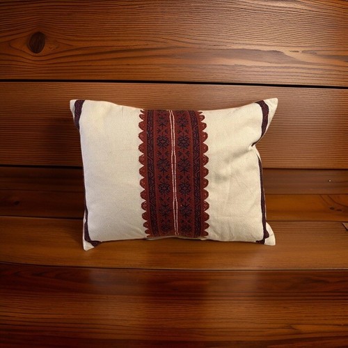 New Ralph Lauren Mirabelle Leason Cream Red Decorative Throw Pillow - Picture 4 of 5