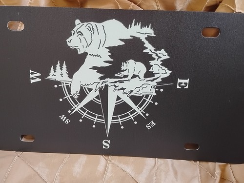Bear Nautical License Plate Vanity Car Novelty Tag 6 by 12 Inch NEW - Picture 3 of 4