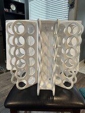 ArtBin 6864AS Vinyl Storage Rack Stores 12 Vinyl Rolls White Lot of 3 Used