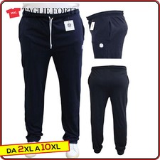 Men's plus size cotton jersey blue sweatpants. Big and tall. Big size.