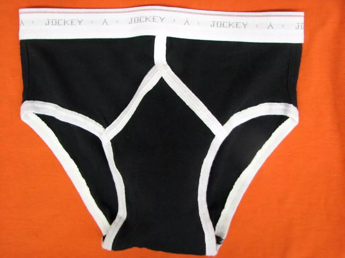 Vintage underwear Jockey retro low rise brief ringer black ringer style Y  front