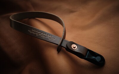 C.K Mike handcrafted Horween leather wrist strap with Peak Design anchor