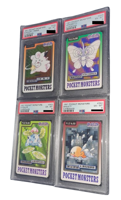 Pokemon Slab Bundle Clefairy Ivysaur Diglett Venomoth PSA 6 1997 Carddass Cards