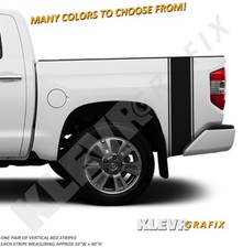 Universal Solid Truck Rear Vertical Bed Stripes Vinyl Decal Graphics Racing