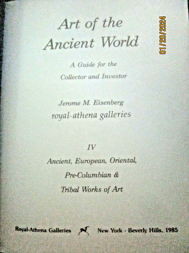ART OF THE ANCIENT WORLD, Jerome M. Eisenberg (NF 1985 HB w/insert) - Picture 5 of 24