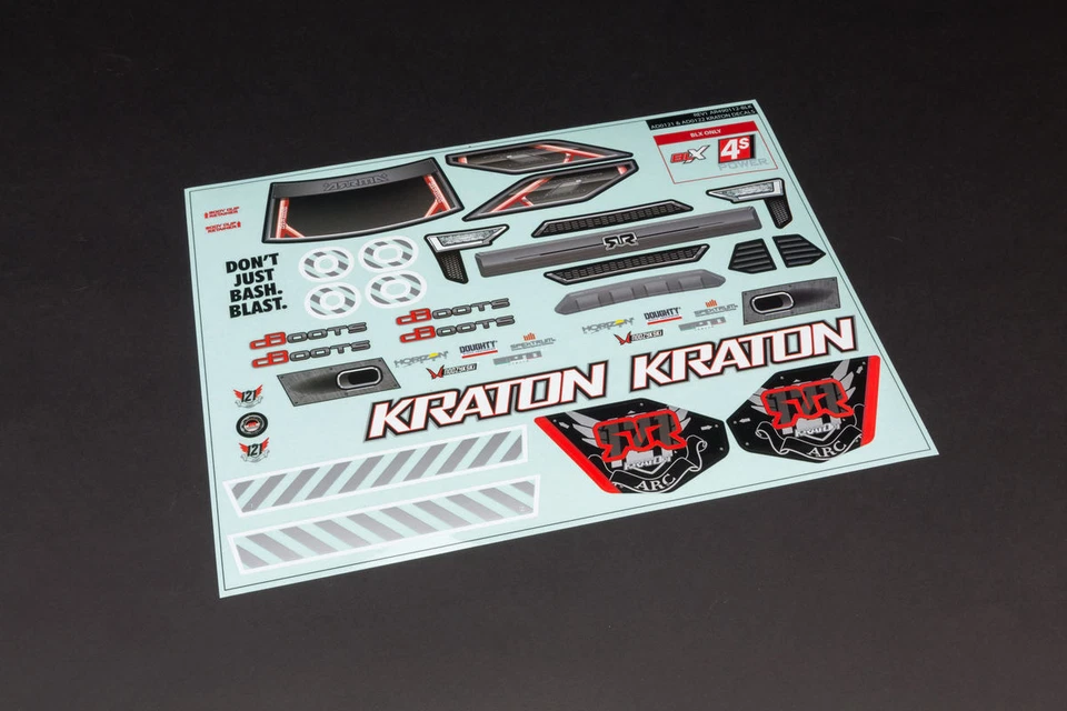 ARRMA AR402213 Clear Body w/ Decals : Kraton 4X4 - Image 2 of 2