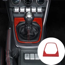 Red Carbon Fiber Console Gear Shift Box Panel Trim Cover for Subaru BRZ 2022