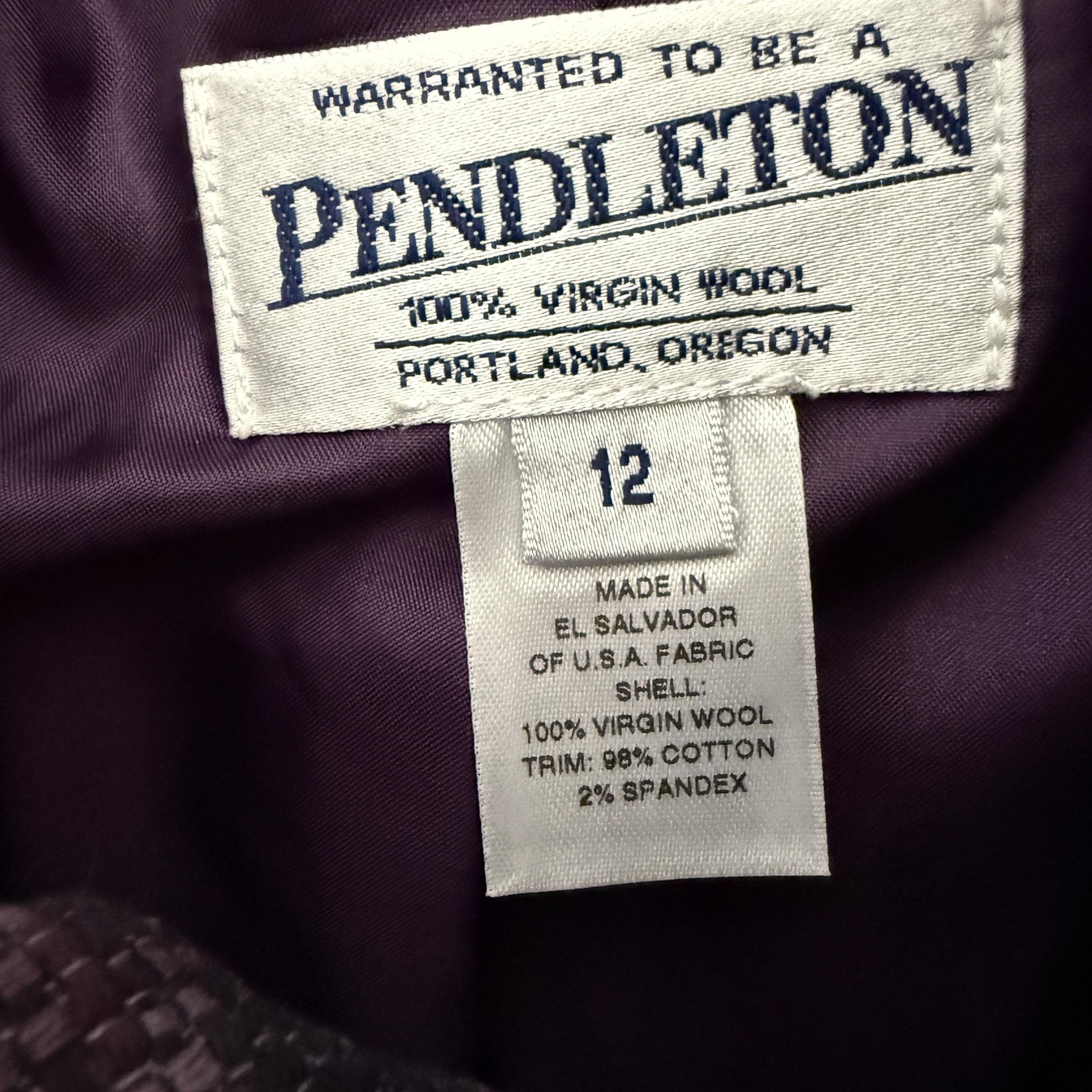 Pendleton Jacket Womens 12 Wool Blazer Lined Butt… - image 4
