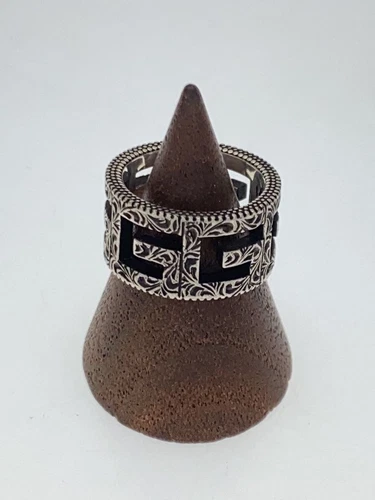 Anello Gucci SV925 10 Argento Donna Modello Arabesco Quadrato G