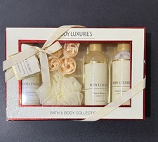 Bath  Body Gift Set Holiday Christmas Lotion Shower Gel Bubble Beauty Spa Petal