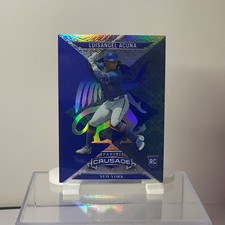 2025 Panini Crusade-  Luisangel Acuna (RC) #42 Blue Holo