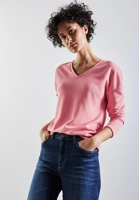 Street One Kuscheliges V-Neck Shirt in der Farbe Sugar Coral - Bild 1 von 4