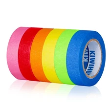 Colored Masking Tape, Colored Painters Tape, 6-Pack,0.6" x13Yard Kids Craft S...