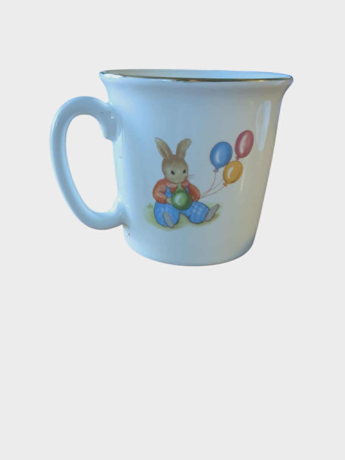 Vintage Mount Clemens Pottery Bunny Child’s Dish Set – Cup, Bowl, Plate