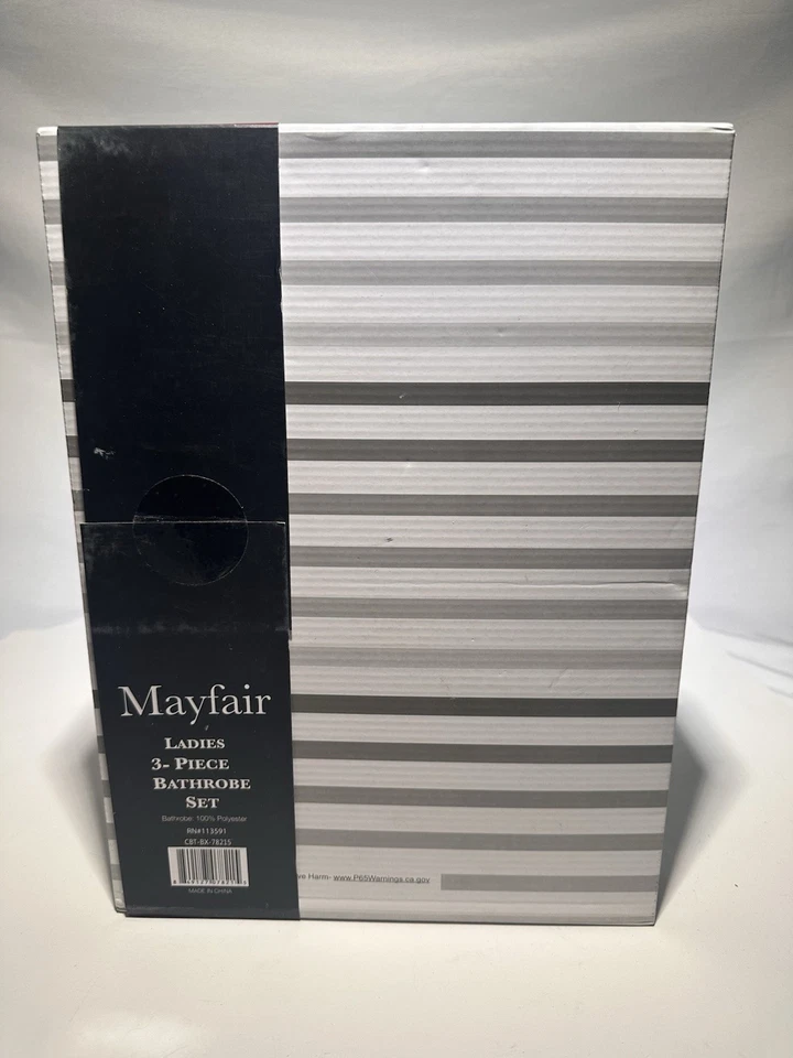 Novo na caixa! Conjunto de roupão de banho feminino 3 peças, roupão de pelúcia, esponja, máscara para os olhos, azul claro - Imagem 2 de 3