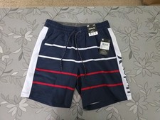 NWT Men's S Hurley Volley Swim Shorts Trunks Red White Blue FREE SHIPPING 50