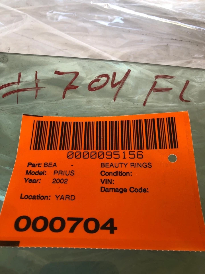 Toyota Prius 2002 puerta delantera ventana de vidrio lado izquierdo del conductor LH OEM Foto 4 de 4