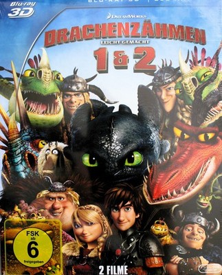 Drachenzähmen leicht gemacht Teil 1 & 2 - 3D (& 2 D) BluRay   Neu OVP im SCHUBER