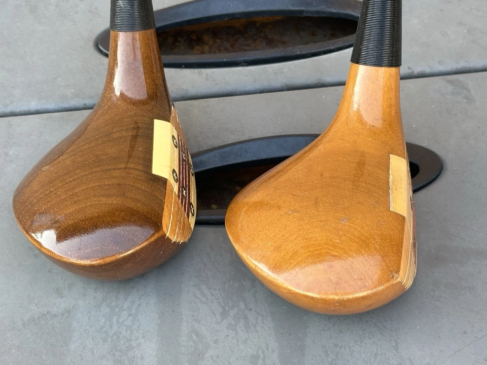 Cleveland Classic USA Persimmon 3,4 Wood Driver Set- Oil Hardened RC75. RH- 42 - Image 3 of 4