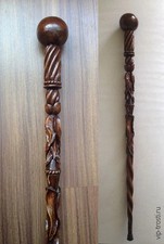 Hand carved wooden walking stick for men women walking cane handmade