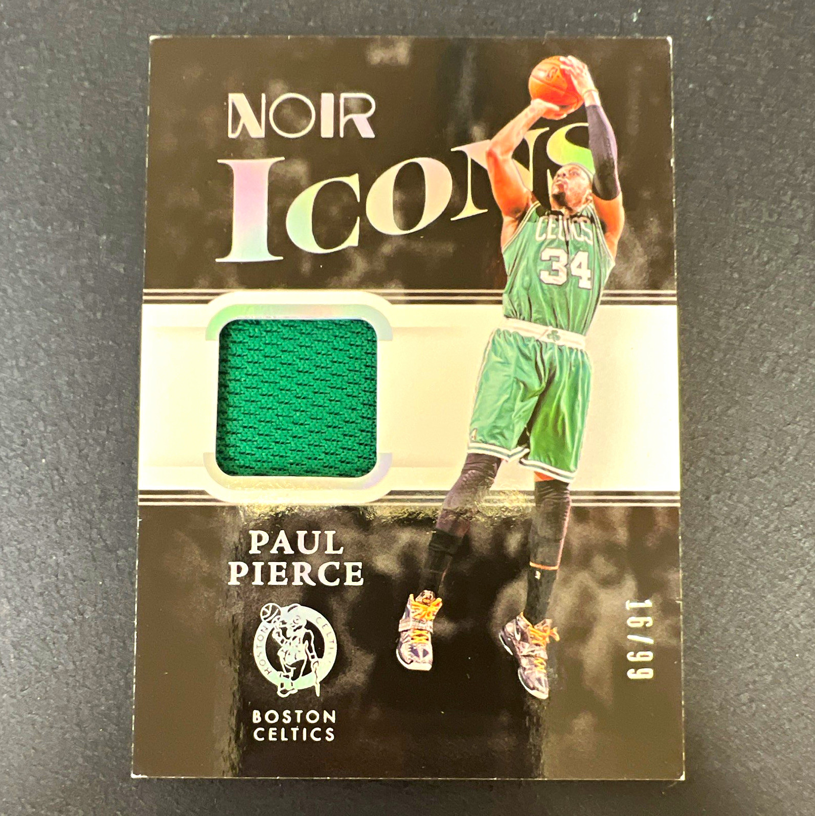 2021-22 Panini Noir - Icons Memorabilia Paul Pierce #IM-PPR Celtics /99