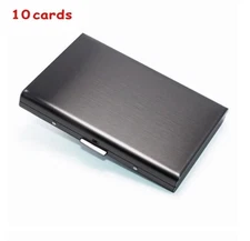 Stainless Steel Credit Card Holder Wallet Slim Case for Men Women 10 Cards